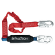 6' Ironman® 12' free fall Elasticated Energy Absorbing Lanyard, Single-leg with Aluminum Snap Hooks