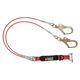 6' Leading Edge Cable Energy Absorbing Lanyard, Double-leg with Rebar Connectors