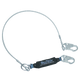 6' ViewPack® Coated Cable Energy Absorbing Lanyard, Single-leg with Steel Snap Hooks