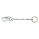 Extensor de anillo en D dorsal para cable de 18" con gancho de presión de acero