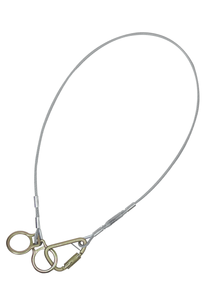 Ancla de eslinga de mosquetón de cable con cable de acero galvanizado recubierto de vinilo