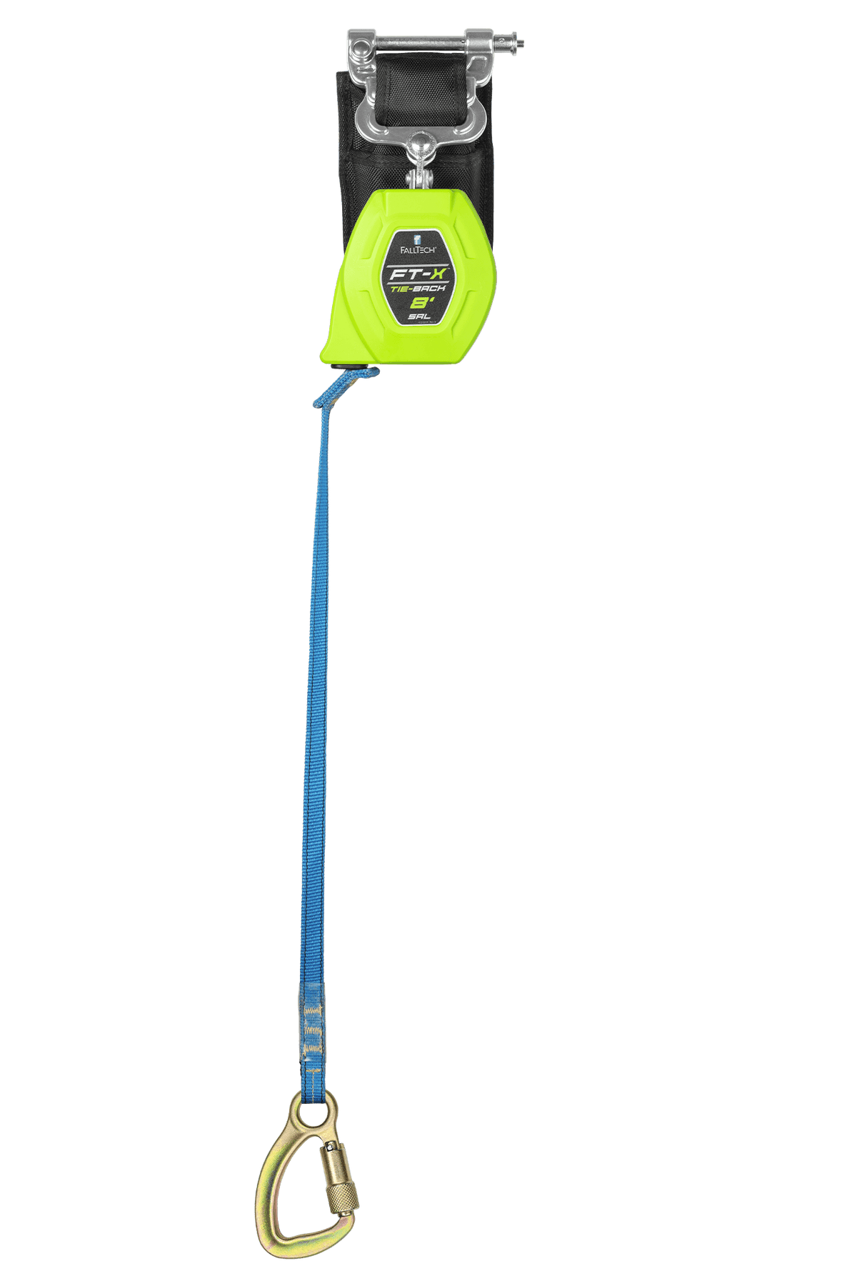 SRL personal Clase 1 con amarre web FT-X™ de 8', una sola pierna con mosquetón de acero de 5k