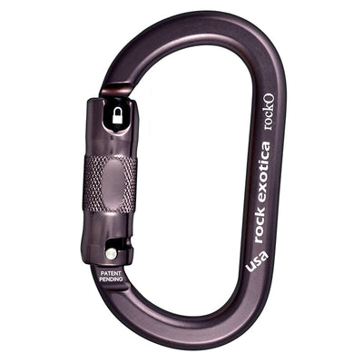 Mosquetón Rock Exotica rockO Auto-Lock: el mosquetón Autocking de 3 etapas presenta una acción desplegable y giratoria. – Ahora disponible en MTN Shop US.