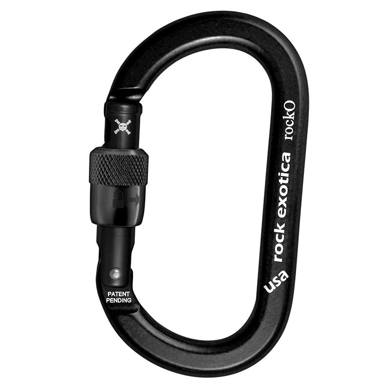 Mosquetón Rock Exotica rockO Screw-Lock: el rockO Screw-Lock es una mezcla del óvalo tradicional y el rockD, lo que le da más resistencia que el óvalo estándar. – Ahora disponible en MTN Shop US.