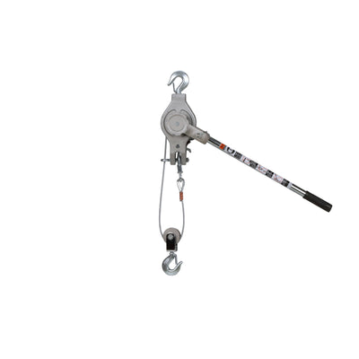 AMH Cable Puller (1700/3400 Lb, 20/10 Ft) / (1000/2000 Lb, 15/7.5 Ft)– AMH Cable Puller 1000/2000 Lb, 15/7.5 Ft (C3400 model) features a 3-hook design that allows for 1 or 2 part rigging, providing users with a choice of capacity and lift. The galvanized aircraft quality wire rope, stainless springs, and plated external parts offer excellent resistance to corrosion. – Now available at MTN Shop US.