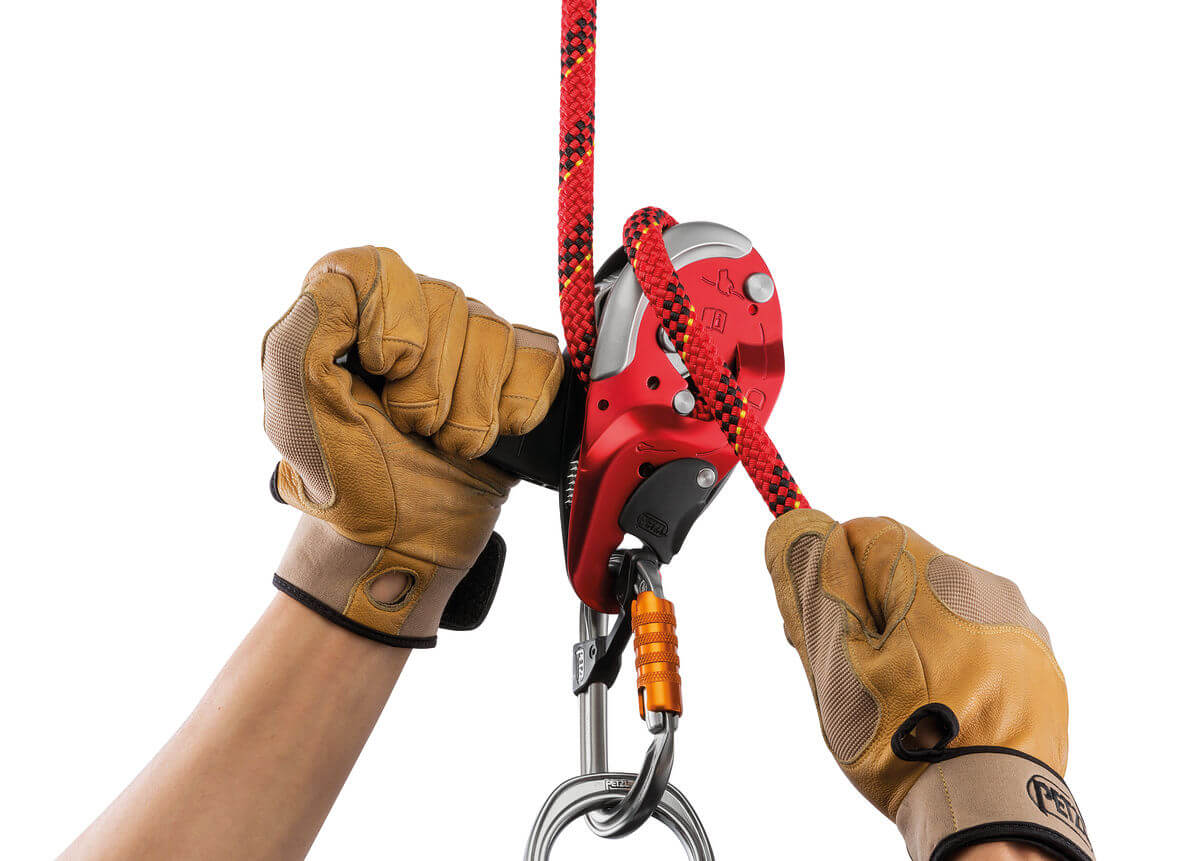 Dispositivo de descenso/aseguramiento Petzl I’D® L - Mango ergonómico