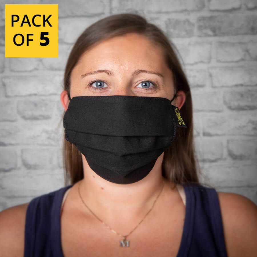 Mascarillas faciales de tela Dirty Rigger (paquete de 5): mascarilla facial lavable Dirty Rigger® 100 % algodón. Diseño plisado para libertad de movimiento y comodidad excepcional. – Ahora disponible en MTN Shop US. - imagen 6