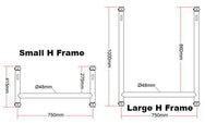 Dimensiones del conjunto del marco Doughty H - TIENDA MTN