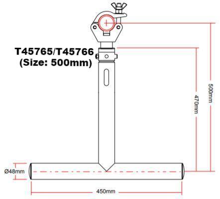 Doughty Modular Drop Arm Tee ⌀2'' (Aluminum) offered by MTN Shop  - imagen 4