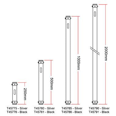 Doughty Modular Drop Arm Extension Specifications - 10''/20''/40''/79'' - MTN Shop - imagen 4