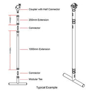 Doughty Modular Drop Arm Extension Dimensions - 10''/20''/40''/79'' - MTN Shop - imagen 3