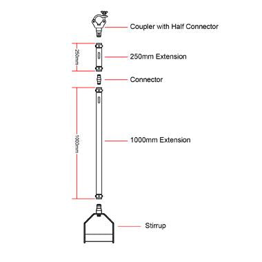 Cómo utilizar el estribo de brazo abatible modular Doughty (aluminio) - Tienda MTN