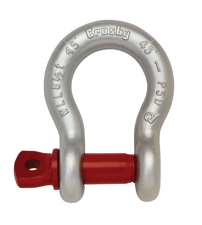Crosby Screw Pin Shackles- Galvanized/Red (S209/G209)