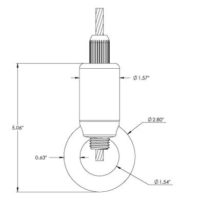 Griplock - Agarre para cable de 1/4" - 5/16" Tamaño