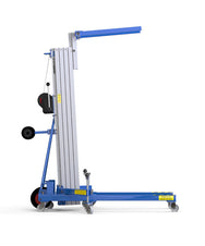 Kuzar Industrial Lifter 300kg/5.2m with 100kg Counter Weight & Basket - HAMMER 56CW– Kuzar lifter 300KG- a robust industrial stacker with Counter Weight basket and 100kg of weight included. Made in Spain, the HAMMER 56CW Lifter has been designed for vertically lifting loads, and horizontal movements with the load lifted at minimum height. This lightweight stacker with an impressive 300kg capacity has high-quality wheels for easy movement and a powerful winch for efficient lifting whilst remaining compact an - imagen 3