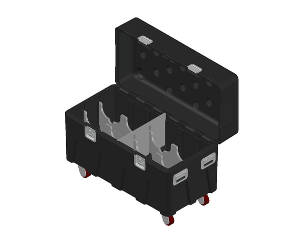 Mountain Productions BOX®: Spektrum Series LG Insert Package - Quad CM Lodestar V1– MTN BOX: Spektrum Series LG insert package for 4 CM Classic Small Frame Lodestars. Hoist chain & chain hoist bags stored below Lodestar chain hoists in MTN BOX. – Now available at MTN Shop US.