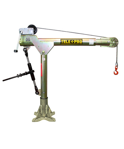 Grúa pescante Tele-Pro de OZ Lifting: la grúa pescante Tele-Pro de OZ Lifting cuenta con un ajuste de brazo telescópico patentado que puede extenderse y retraerse mientras está bajo carga. El brazo telescópico se puede ajustar utilizando la manija del cabrestante o un adaptador de taladro. La grúa se suministra con un cabrestante manual, un cabrestante de CA o un cabrestante de CC y está disponible con capacidades de elevación de 500 lb, 1200 lb o 2500 lb. – Ahora disponible en MTN Shop US.
