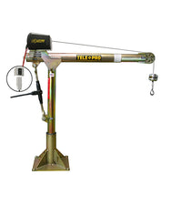 OZ Lifting Tele-Pro Davit Crane– The Tele-Pro Davit Crane from OZ Lifting features a patented telescopic booming adjustment that can extend and retract while under load. The telescoping boom can be adjusted using the winch handle or a drill drive adapter. The crane is supplied with either a manual winch, AC winch or DC winch and is available with lifting capacities of 500lbs, 1200lbs or 2500lbs. – Now available at MTN Shop US. - imagen 2