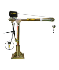 OZ Lifting Tele-Pro Davit Crane– The Tele-Pro Davit Crane from OZ Lifting features a patented telescopic booming adjustment that can extend and retract while under load. The telescoping boom can be adjusted using the winch handle or a drill drive adapter. The crane is supplied with either a manual winch, AC winch or DC winch and is available with lifting capacities of 500lbs, 1200lbs or 2500lbs. – Now available at MTN Shop US. - imagen 3