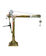 OZ Lifting Tele-Pro Davit Crane– The Tele-Pro Davit Crane from OZ Lifting features a patented telescopic booming adjustment that can extend and retract while under load. The telescoping boom can be adjusted using the winch handle or a drill drive adapter. The crane is supplied with either a manual winch, AC winch or DC winch and is available with lifting capacities of 500lbs, 1200lbs or 2500lbs. – Now available at MTN Shop US. - imagen 4