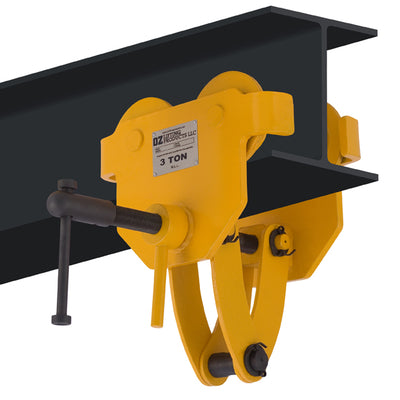 OZ Lifting Quick Adjust Trolley– The OZ Lifting quick adjust trolley is designed for super quick attachment to most I, S, and W beams. The trolley features a safety handle lock for added protection and is available in lifting capacities ranging from 0.5 tons to 10 tons. The trolley is designed for use with manual or powered hoists. – Now available at MTN Shop US.