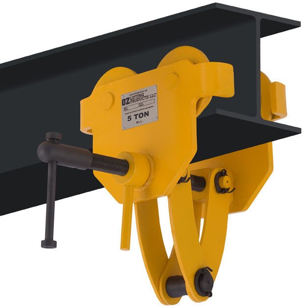 Carro de ajuste rápido de OZ Lifting: el carro de ajuste rápido de OZ Lifting está diseñado para una fijación súper rápida a la mayoría de las vigas I, S y W. El carro cuenta con un bloqueo de manija de seguridad para mayor protección y está disponible en capacidades de elevación que van desde 0,5 toneladas hasta 10 toneladas. El carro está diseñado para usarse con polipastos manuales o eléctricos. – Ahora disponible en MTN Shop US.