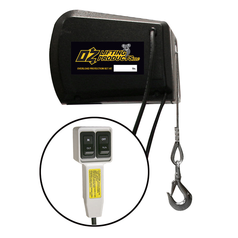 OZ Lifting Electric Winch– The Oz Lifting electric winches are lightweight and can be easily connected to OZ lifting davit cranes to allow for automatic lifting of a load. The winches are available in AC (110V) and DC (12V) and have a lifting capacity of 1200lbs. The winches allow custom overload settings and have fully-enclosed gearing to keep debris and contaminants from interfering with operations, – Now available at MTN Shop US.