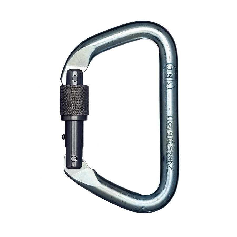 PMI SMC Large Locking D Steel Carabiner – NFPA– The SMC Large Locking D Steel Carabiner – NFPA is ideal for usage by fire and rescue professionals. Zinc-coated finish great for tactical use. Stainless steel option available – Now available at MTN Shop US.