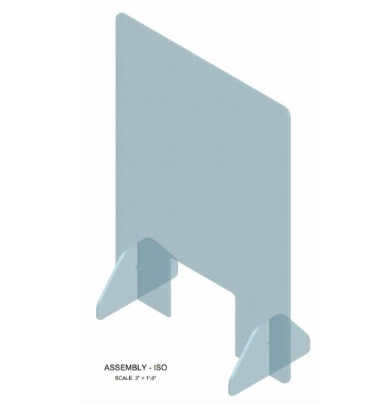 Pantalla protectora de plexiglás MTN de 2'-2" (ancho) x 3' (alto): esta es una pantalla antibacteriana transparente con soportes para colocar en un mostrador o escritorio, lo que limita los riesgos de gérmenes transmitidos por el aire entre colegas y al mismo tiempo les permite visibilidad. Ahora disponible en MTN Shop US.