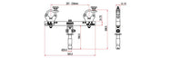 Adaptador de armazón giratorio sólido Doughty (aluminio). Suministrado por MTN Shop UE
