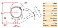 Doughty Titan Quick Trigger® Hook Clamp Specifications - MTN Shop