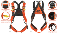 Arnés de cuerpo completo Kong - Sierra Duo ANSI