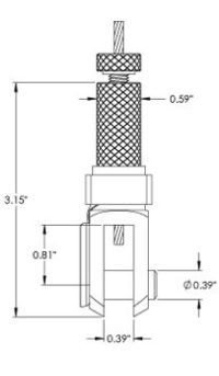 Griplock - Agarre para cable de 3/32" y 1/8" con pasador de bloqueo - imagen 2