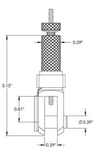 Griplock - Agarre para cable de 3/32" y 1/8" con pasador de bloqueo - imagen 2