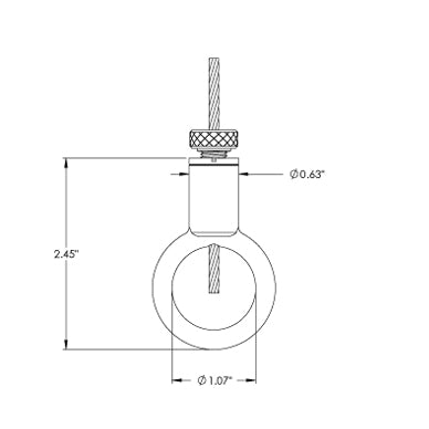 Griplock - Silver Grip for 3/32" & 1/8" Cable (Hook&Ring) Size