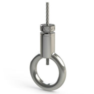 Griplock - Agarre plateado para cable de 3/32" y 1/8" (gancho y anilla)