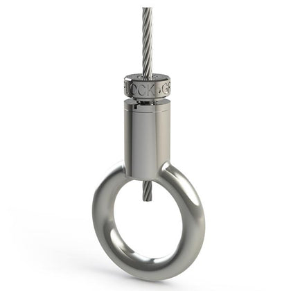 Griplock - Silver Grip for 3/32" & 1/8" Cable (Hook&Ring)