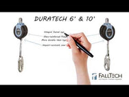 SRL personal DuraTech® de 6' con gancho de barra de refuerzo de acero, incluye mosquetón de conexión dorsal de acero - imagen 2