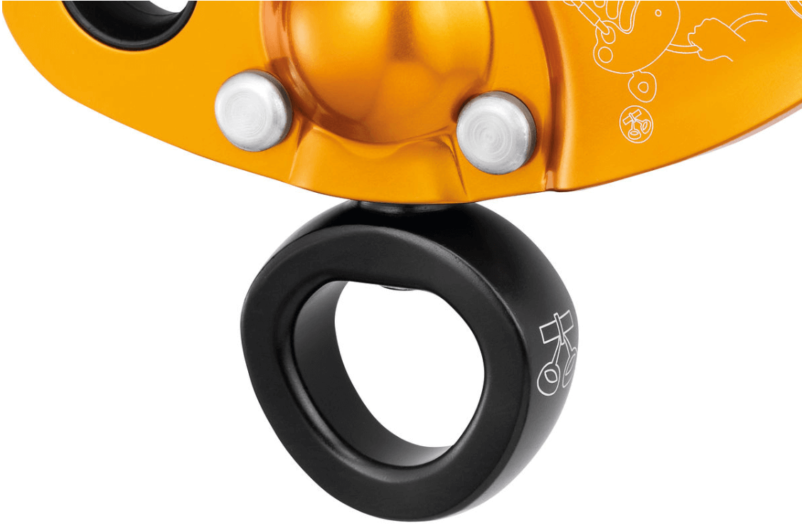 Petzl ZIGZAG® PLUS Prusik mecánico para el cuidado de árboles - Orificio de fijación con giratorio de alta eficiencia