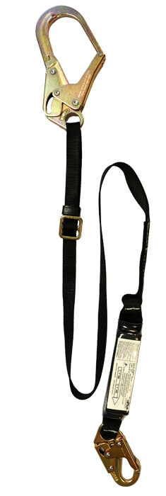ProPlus Adjustable Shock Absorbing Lanyard with Oversized Carabiner