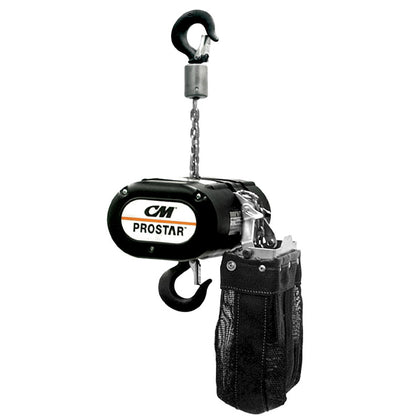 CM Prostar: Se vende polipasto eléctrico de cadena CM Prostar con capacidad de 500 lb y elevación de 60'. Opciones de conector Dual Twist, C7 y P14. Haga clic para ver el precio del polipasto de cadena CM Prostar. – Ahora disponible en MTN Shop US.