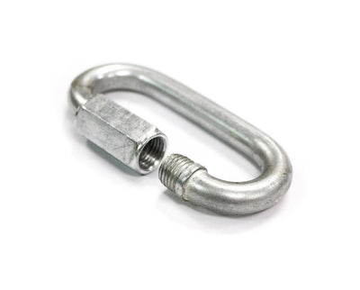 Enlace rápido de 5/16" de Mountain Productions: compre enlaces rápidos de 5/16" galvanizados, límite de carga de trabajo de 1,760 lbs. No apto para levantamiento por encima de la cabeza. Úselo con bolsas de cadena redonda de Mountain Productions y otras aplicaciones: ahora disponible en MTN Shop US.
