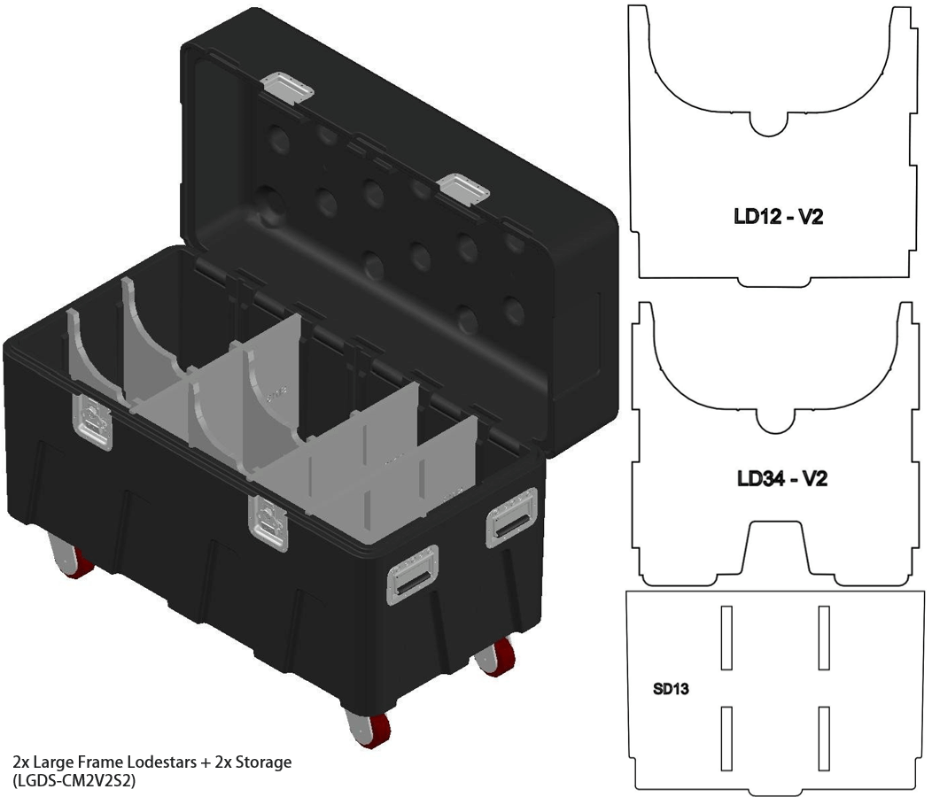 Mountain Productions BOX Large Insert Package– MTN BOX: Spektrum Series LG insert package creates 3 large storage compartments for tool storage, rigging hardware, fall protection, construction gear, & more. – Now available at MTN Shop US.