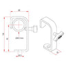 Doughty Hook Clamp Dimensions- MTN Shop 