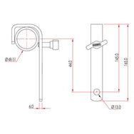 Doughty Straight Hook Clamp(Steel)- Fits 1.9-2'' Tube- MTN Shop  - imagen 2