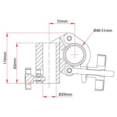 Doughty TV Clamp. Supplied by MTN Shop 