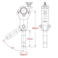 Especificaciones de abrazadera Big Ben articulada Doughty. - Tienda MTN