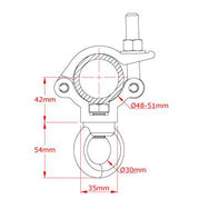 Lightweight Doughty Eye Clamp- ⌀1.9''- 2'' - Specifications - MTN Shop