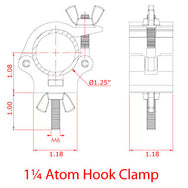 Especificaciones de la abrazadera de gancho Atom Doughty de 1,25'' - Tienda MTN