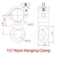 Abrazadera de ojo Doughty: Abrazadera colgante Atom de 1,5'' - Tienda MTN
